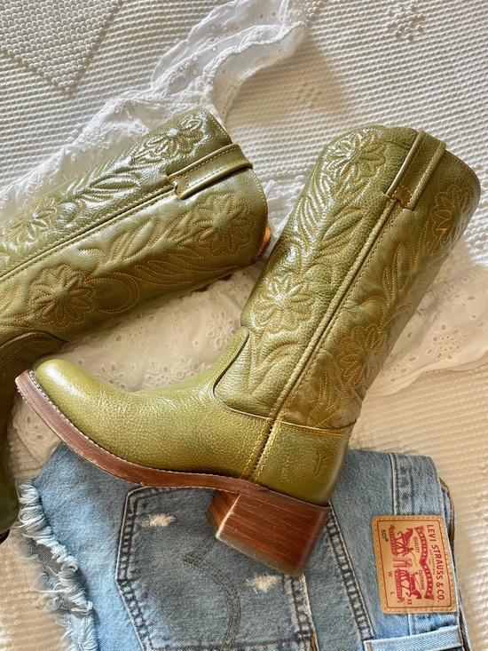 Frye Shoes - FRYE | Green Campus Flower Boots SOLD